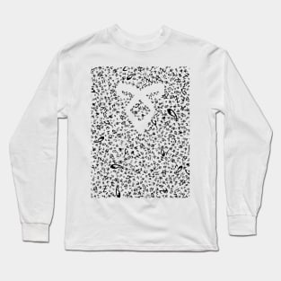 Shadowhunters rune / The mortal instruments - pattern / texture with vanishing angelic power rune (black) - Clary, Alec, Jace, Izzy, Magnus Long Sleeve T-Shirt